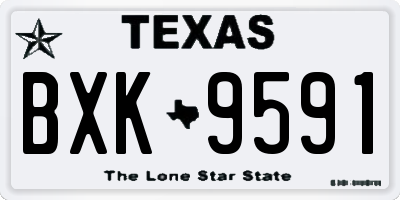 TX license plate BXK9591