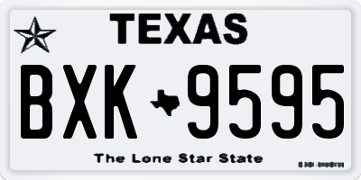 TX license plate BXK9595