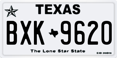 TX license plate BXK9620
