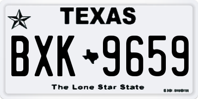 TX license plate BXK9659