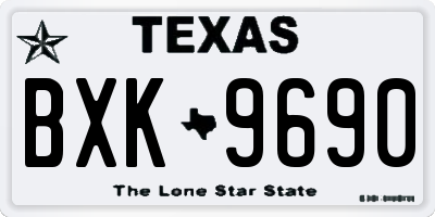 TX license plate BXK9690