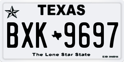 TX license plate BXK9697