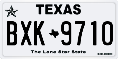 TX license plate BXK9710