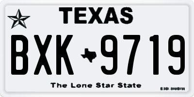 TX license plate BXK9719