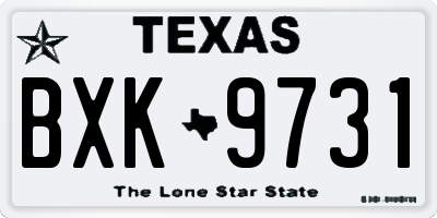 TX license plate BXK9731
