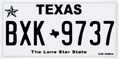 TX license plate BXK9737