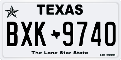 TX license plate BXK9740