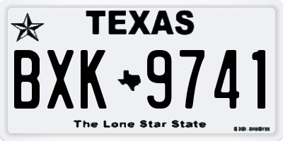 TX license plate BXK9741
