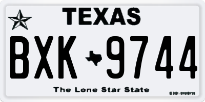 TX license plate BXK9744