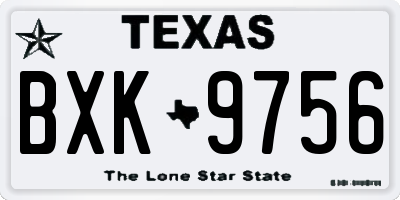 TX license plate BXK9756