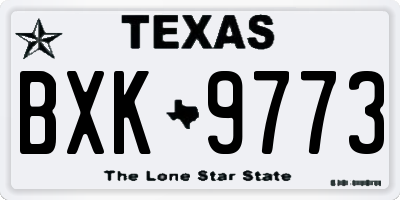 TX license plate BXK9773