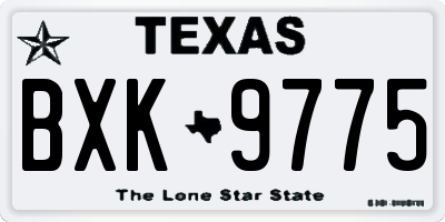 TX license plate BXK9775