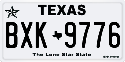TX license plate BXK9776