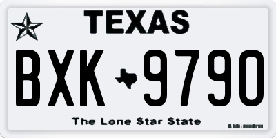TX license plate BXK9790