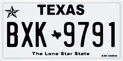 TX license plate BXK9791