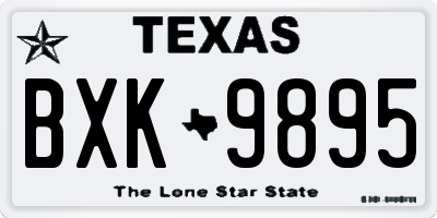 TX license plate BXK9895
