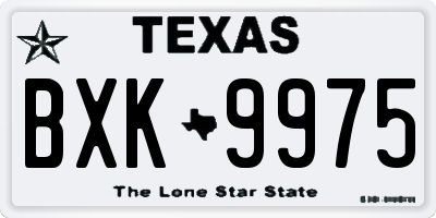 TX license plate BXK9975