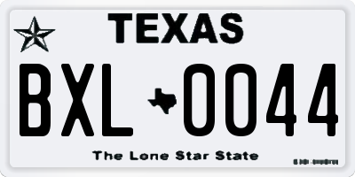 TX license plate BXL0044