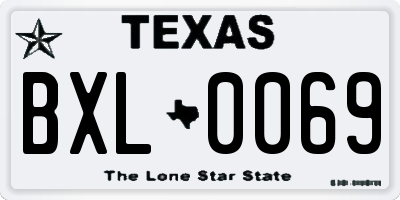 TX license plate BXL0069