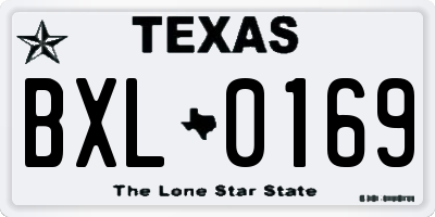 TX license plate BXL0169