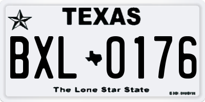 TX license plate BXL0176