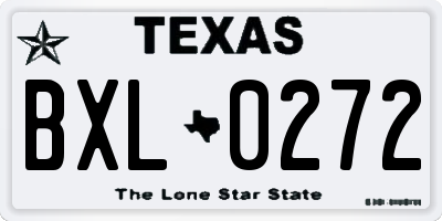 TX license plate BXL0272