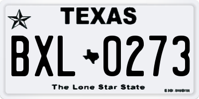 TX license plate BXL0273