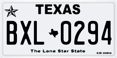 TX license plate BXL0294