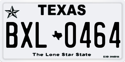 TX license plate BXL0464