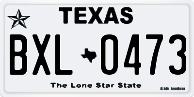 TX license plate BXL0473