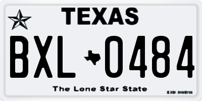 TX license plate BXL0484
