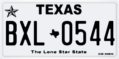 TX license plate BXL0544