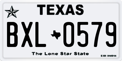 TX license plate BXL0579