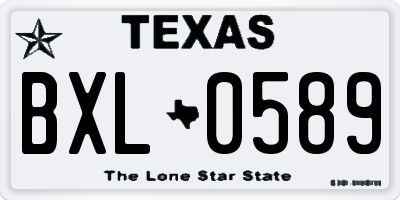 TX license plate BXL0589