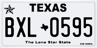 TX license plate BXL0595