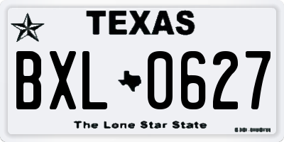 TX license plate BXL0627