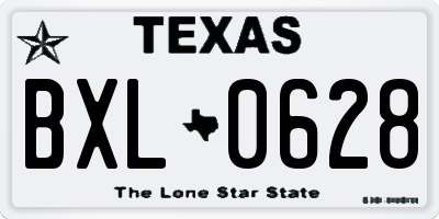 TX license plate BXL0628