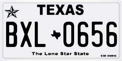 TX license plate BXL0656