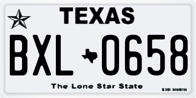 TX license plate BXL0658