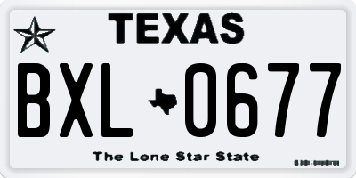 TX license plate BXL0677