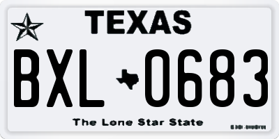 TX license plate BXL0683