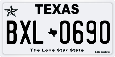 TX license plate BXL0690