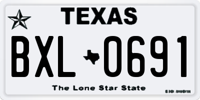 TX license plate BXL0691