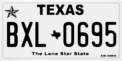 TX license plate BXL0695