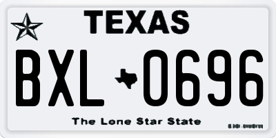 TX license plate BXL0696
