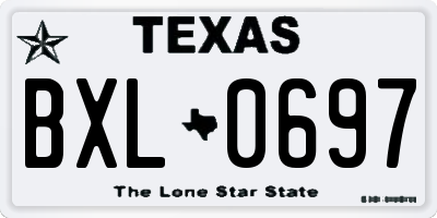TX license plate BXL0697