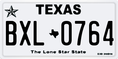 TX license plate BXL0764