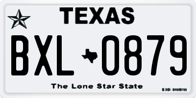 TX license plate BXL0879