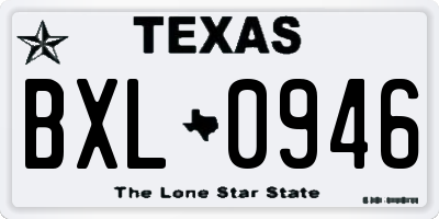 TX license plate BXL0946