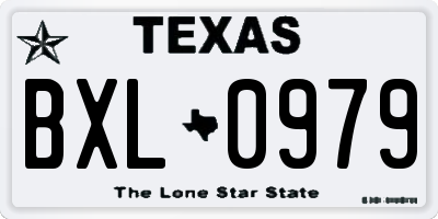 TX license plate BXL0979